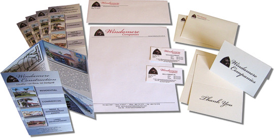 Graphics and layout for printed business materials - letterhead, business cards, brochures